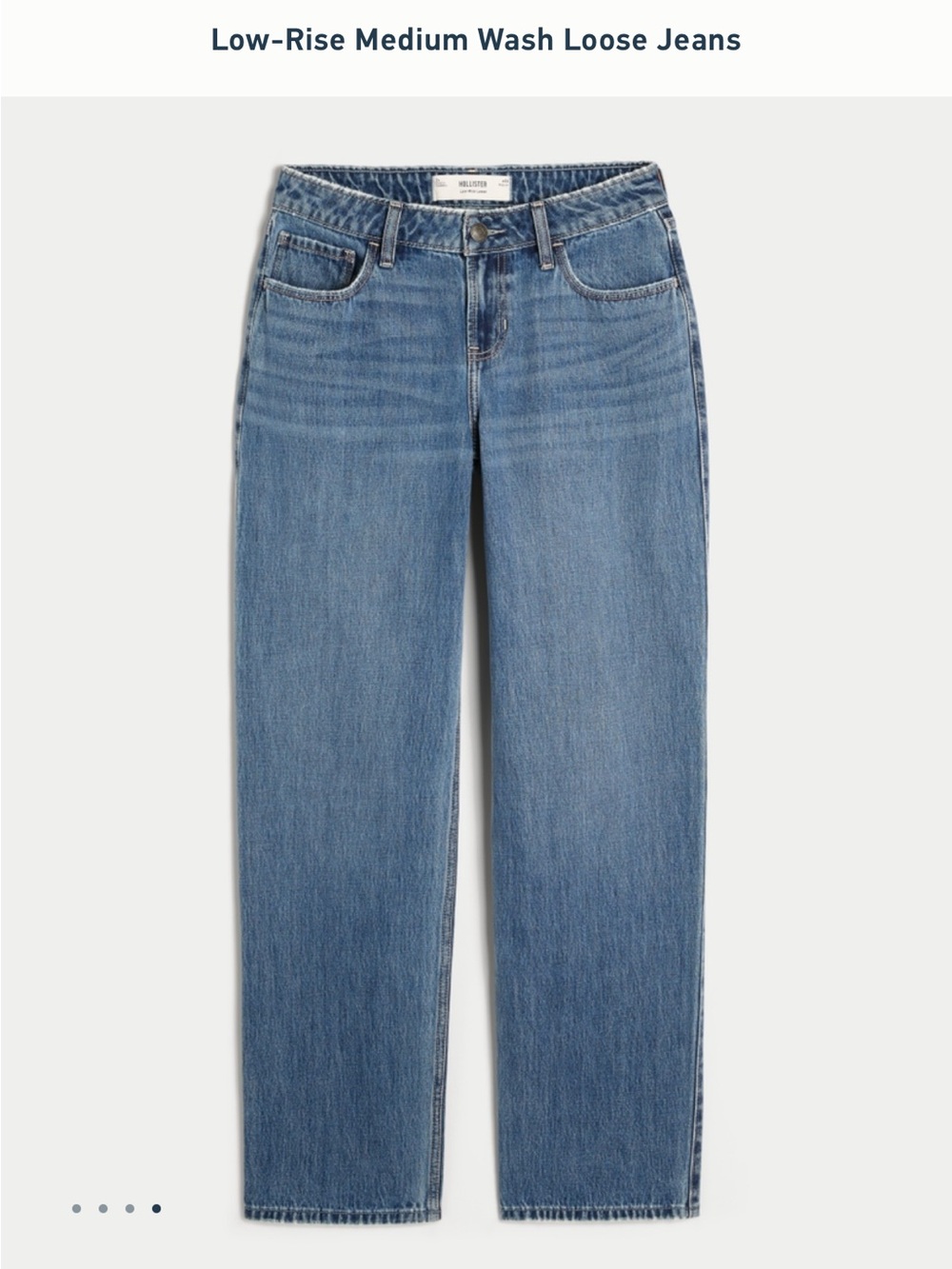 Hollister low-rise medium wash loose jeans
